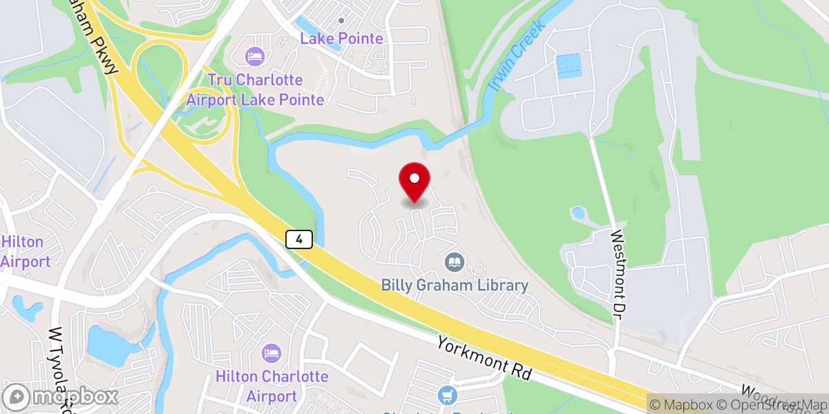Map showing location of Graham Fund for Evengelism