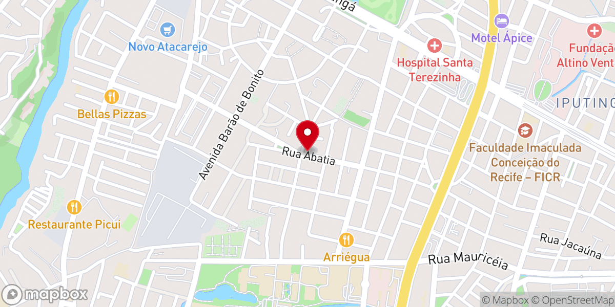 Map showing location of Primeira Igreja Batista em Cidade Universitária