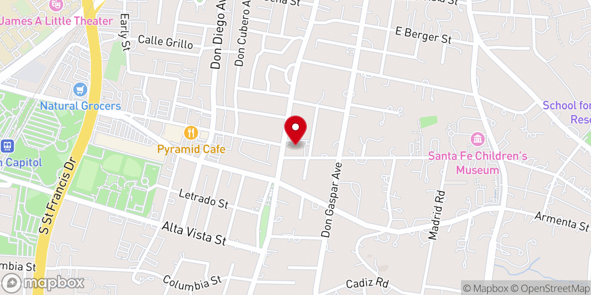 Map showing location of Unitarian Universalist
