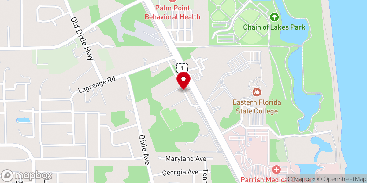 Map showing location of Temple Baptist Church