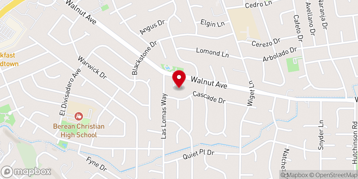 Map showing location of Cornerstone Fellowship Walnut Creek