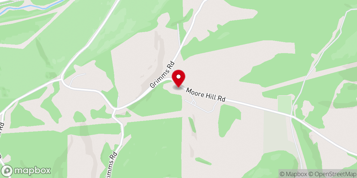 Map showing location of Moore Hill Church