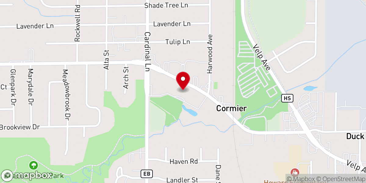 Map showing location of St. John the Baptist Catholic Church