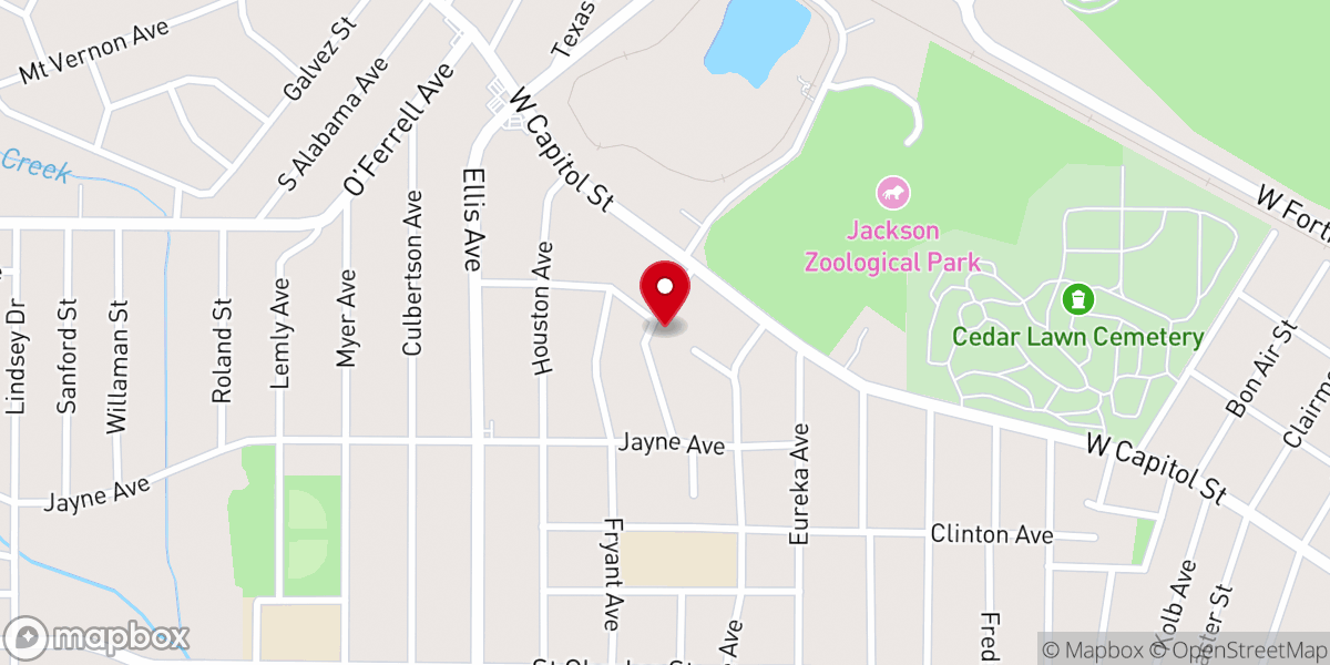 Map showing location of West Park United Methodist Church
