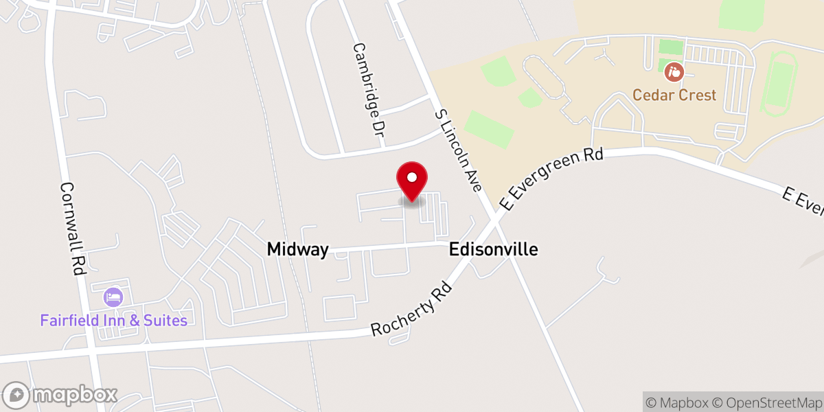Map showing location of South Lebanon Community Church