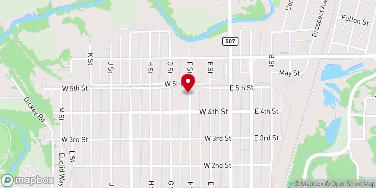 Map showing location of Gods Portion Food Bank