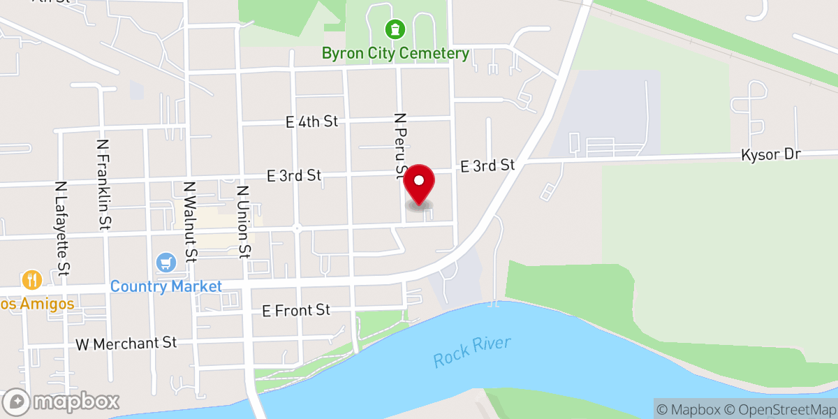 Map showing location of Cornerstone Family Church