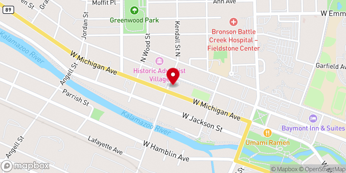 Map showing location of New Level Church