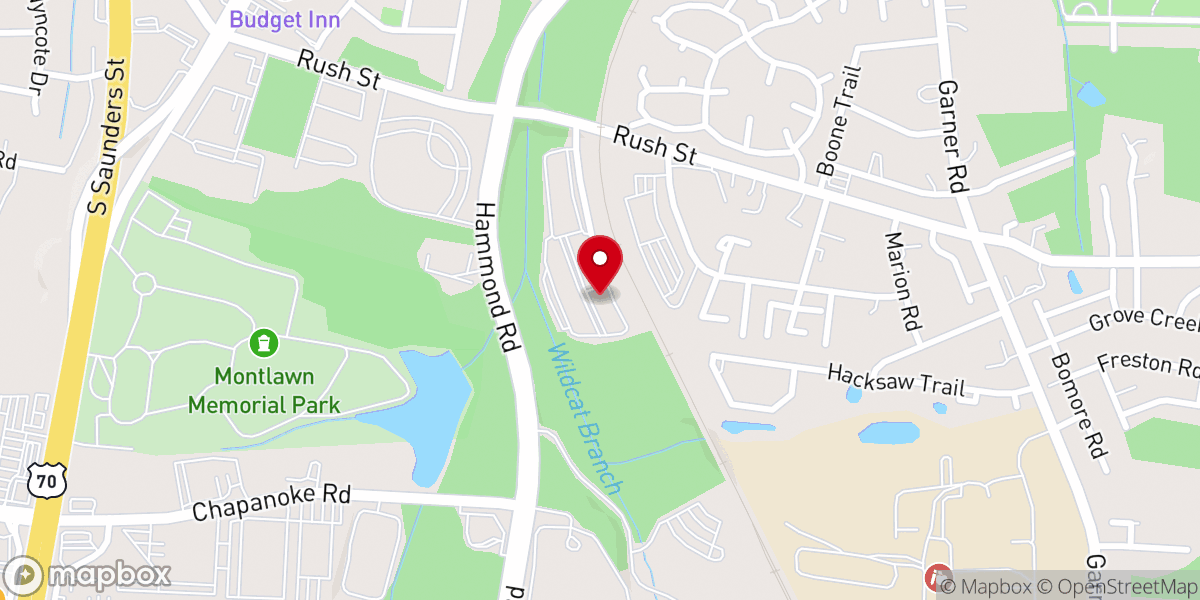 Map showing location of Bridge Fellowship Church