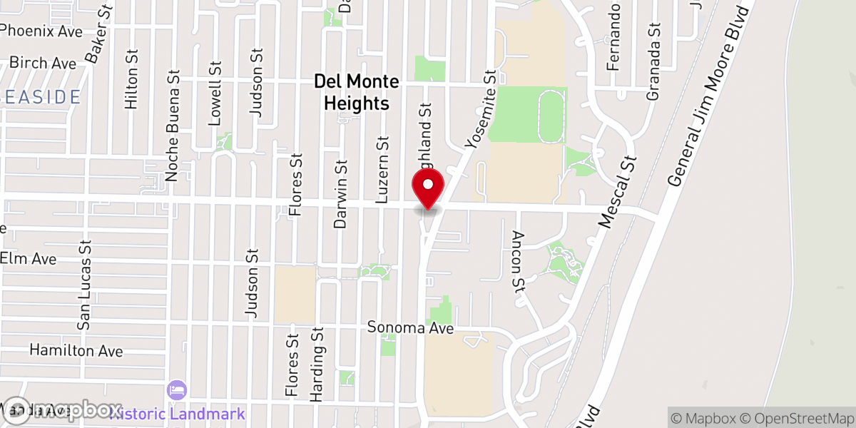 Map showing location of Seaside Community SDA Church