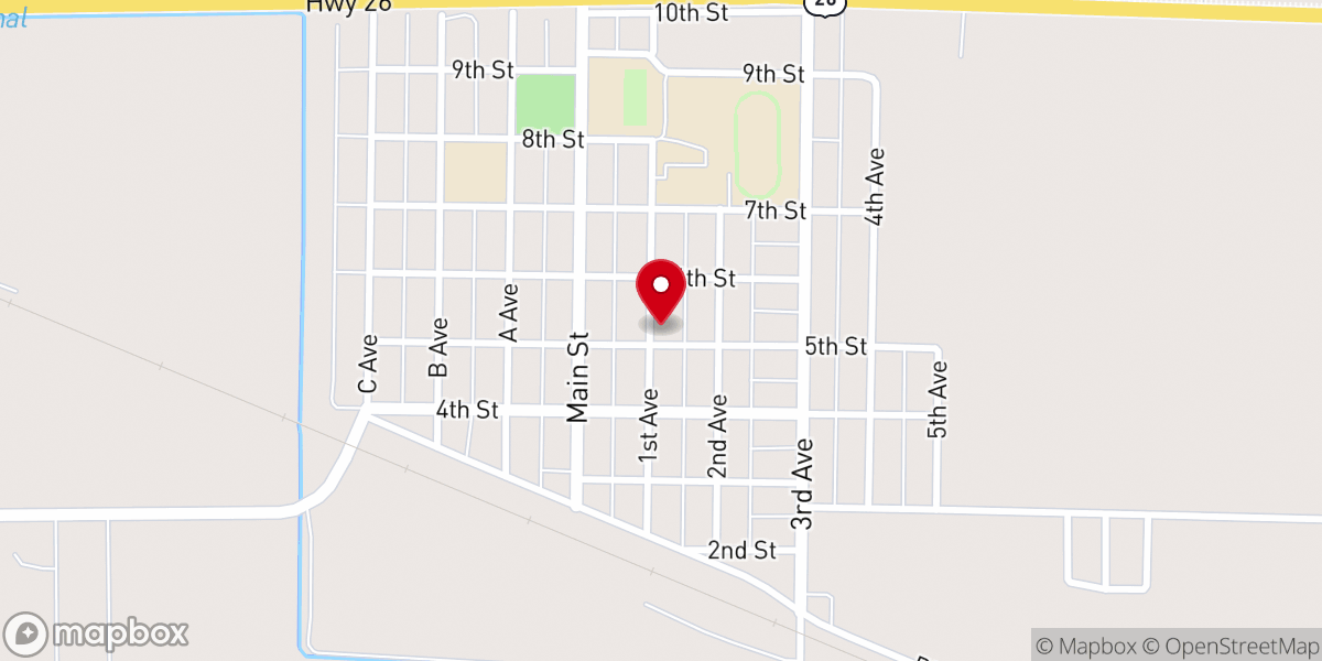 Map showing location of Presbyterian Church