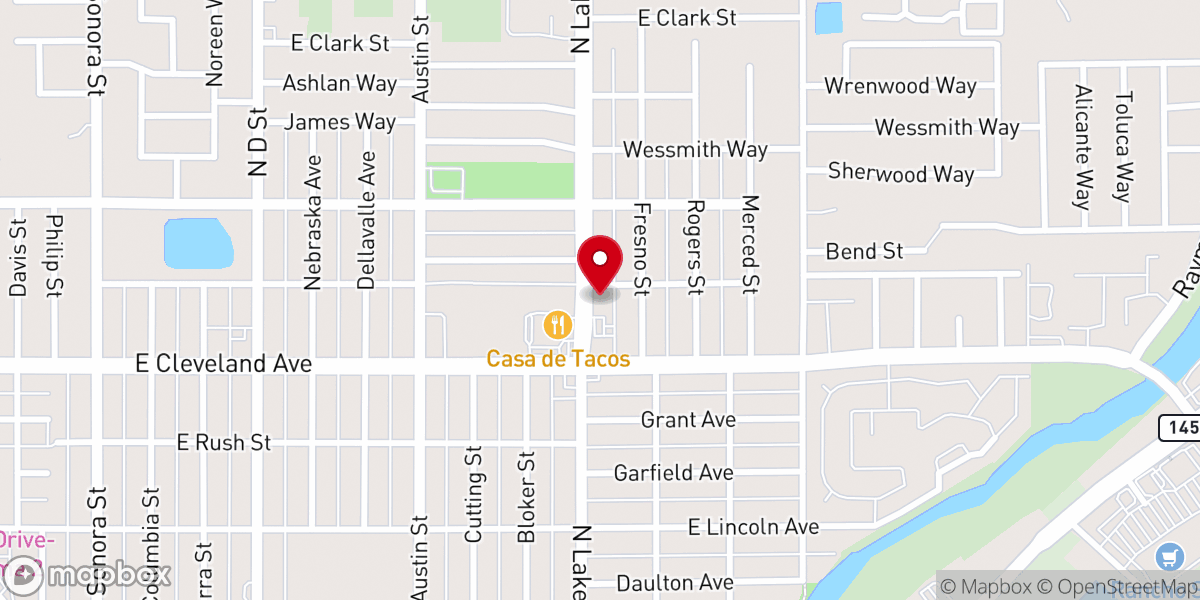 Map showing location of Trinity Lutheran Church