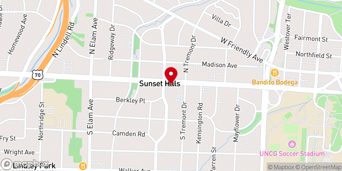 Map showing location of Our Lady of Grace Catholic Church
