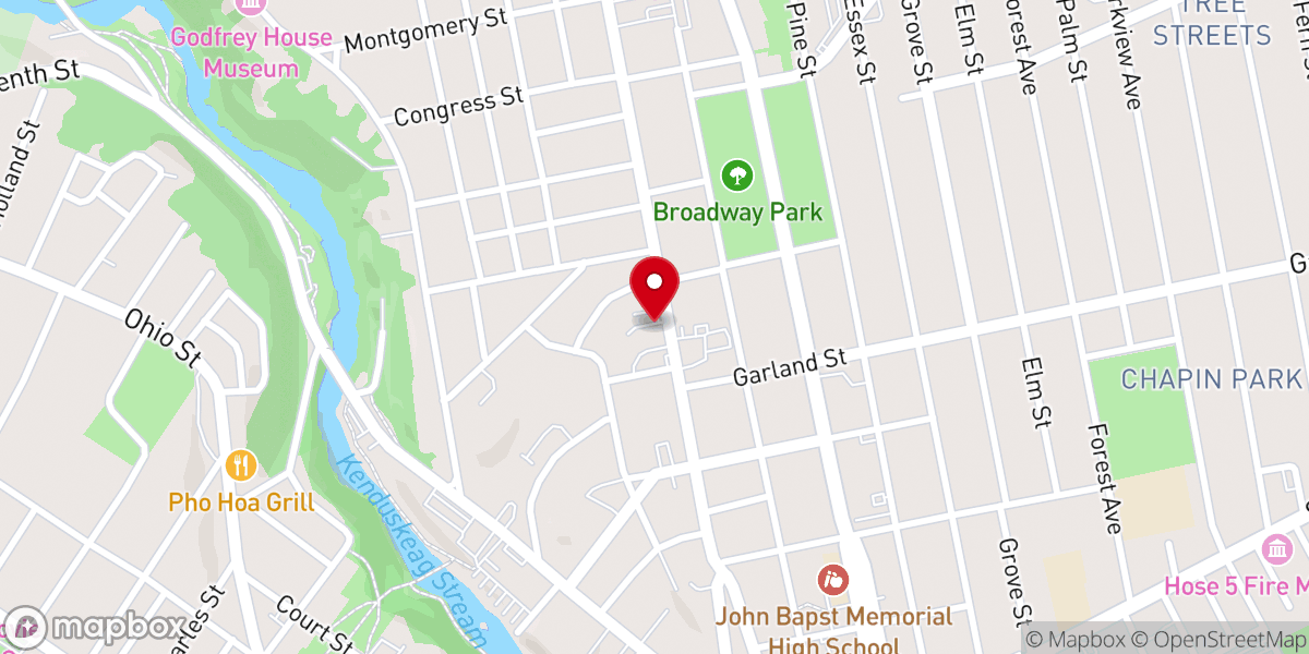 Map showing location of The River Church