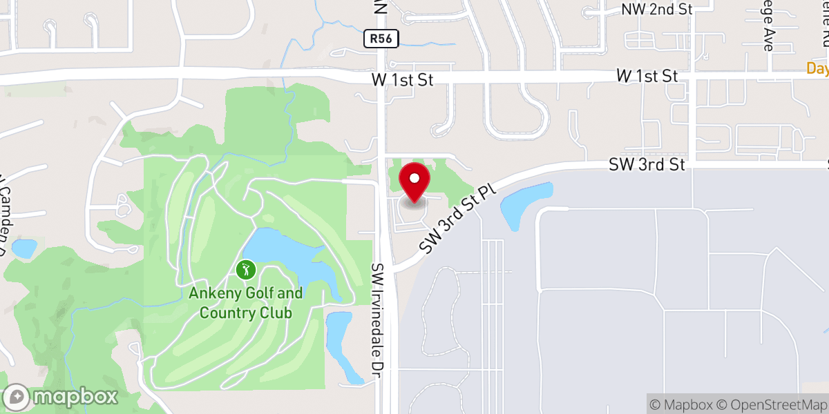 Map showing location of Iowa Association of Regular Baptist Churches
