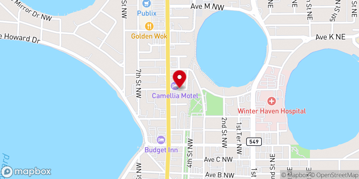 Map showing location of Solid Rock Church