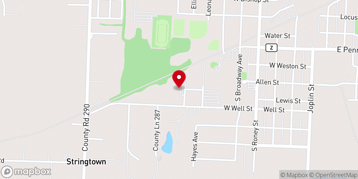 Map showing location of The Well United Methodist Church