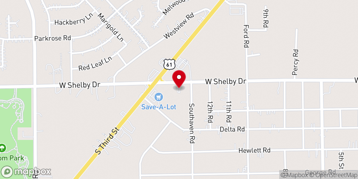 Map showing location of Miracle Temple Non-Denominational Church