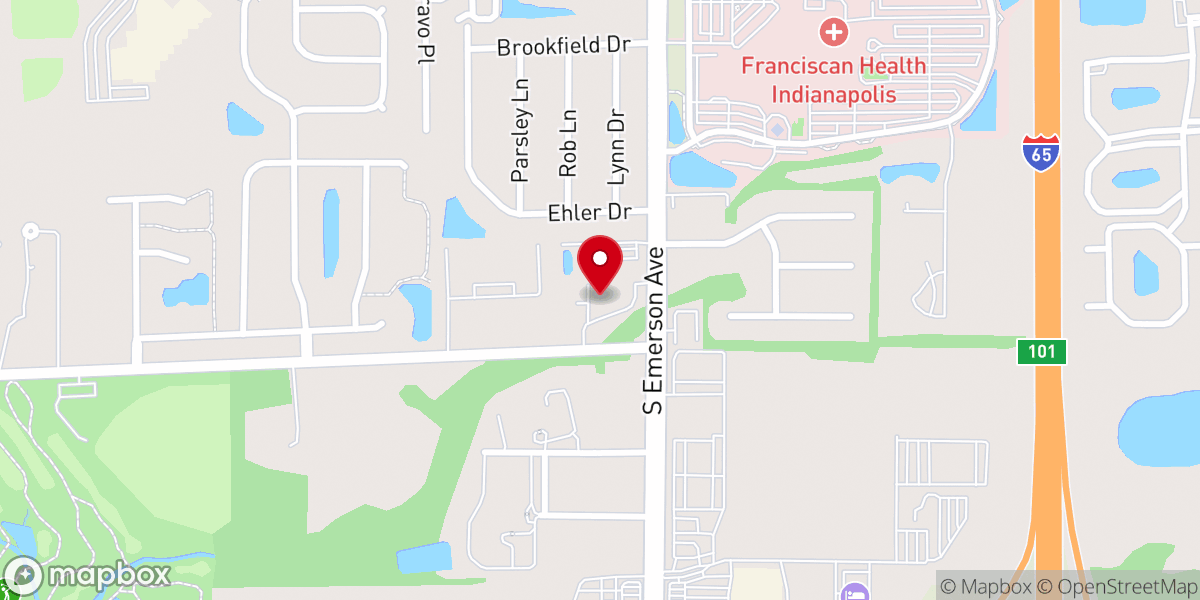 Map showing location of Liberty Baptist Church