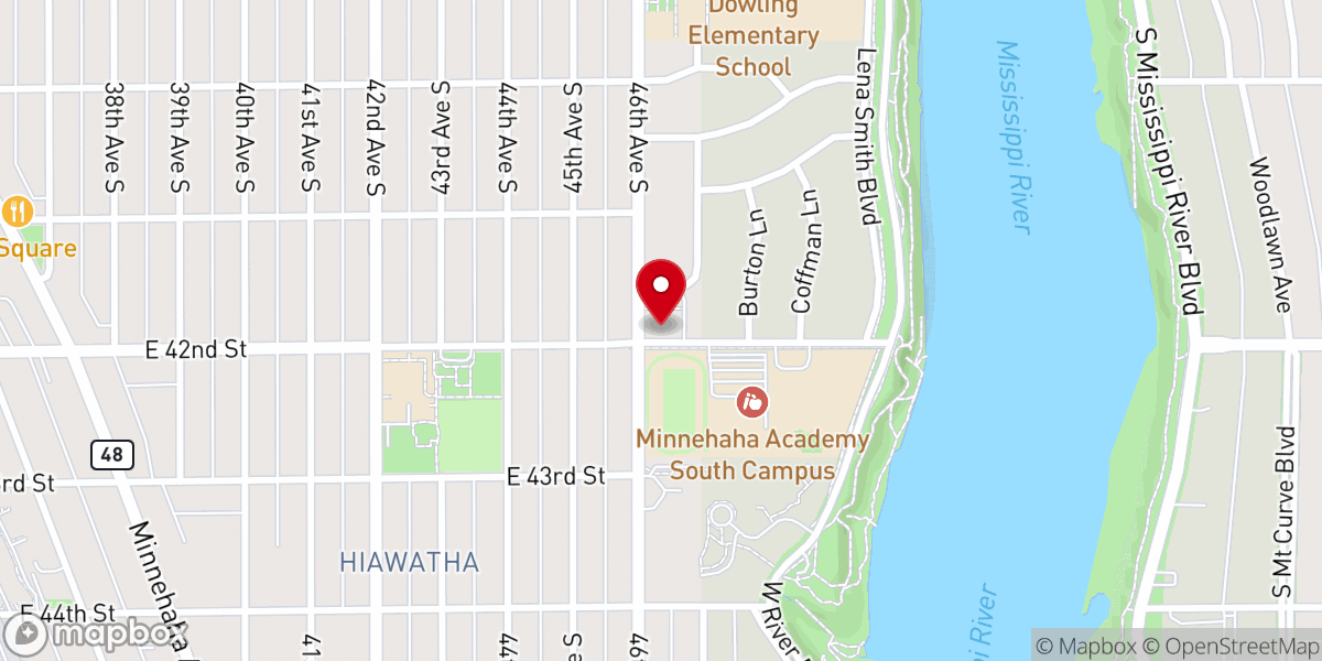 Map showing location of St Peder's Lutheran Church (ELCA)