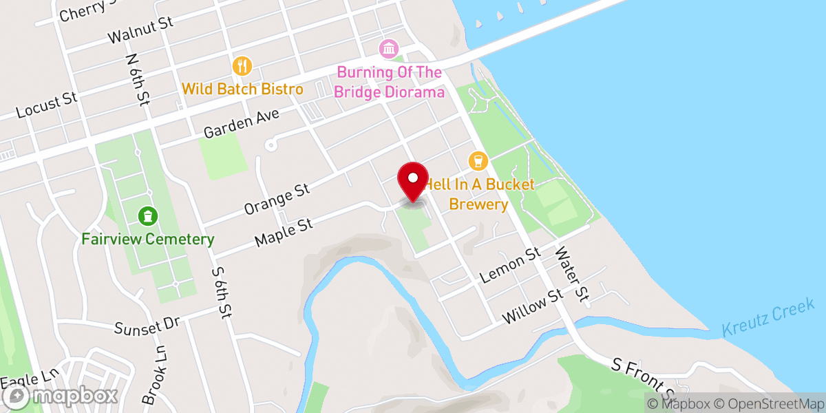 Map showing location of Saint Marys Chapel