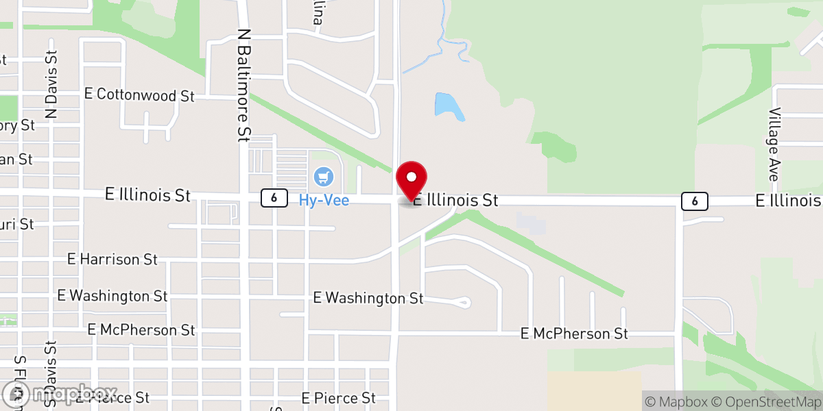 Map showing location of Faith United Methodist Church
