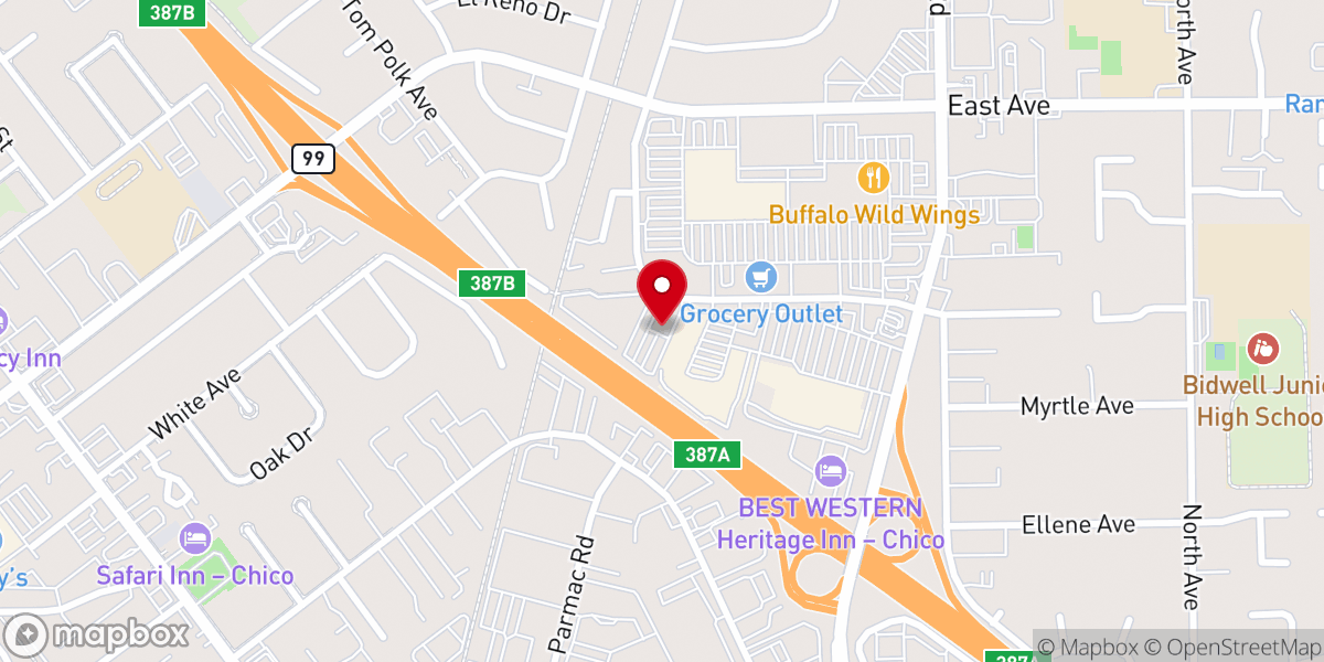 Map showing location of Butte Bible Fellowship