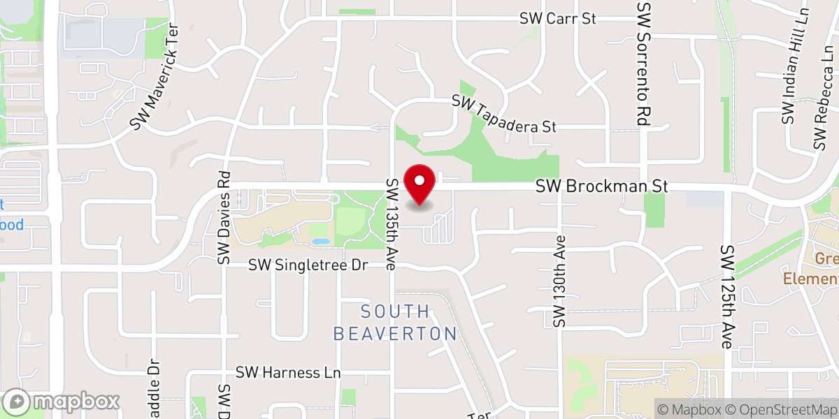 Map showing location of Southwest Hills Baptist Church - Beaverton Church