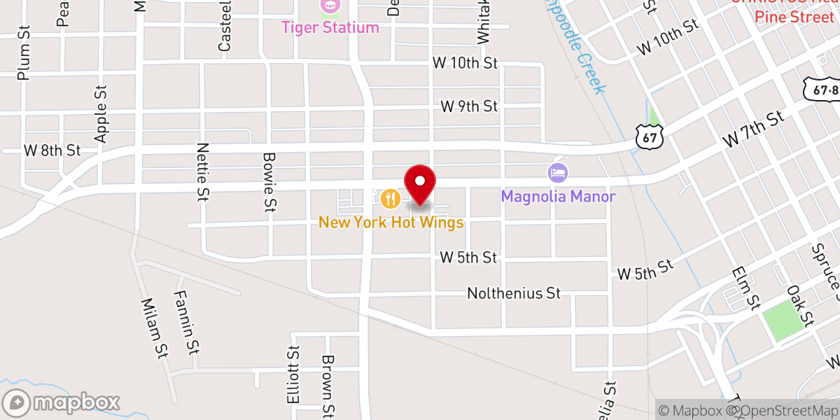 Map showing location of Foursquare Gospel Church