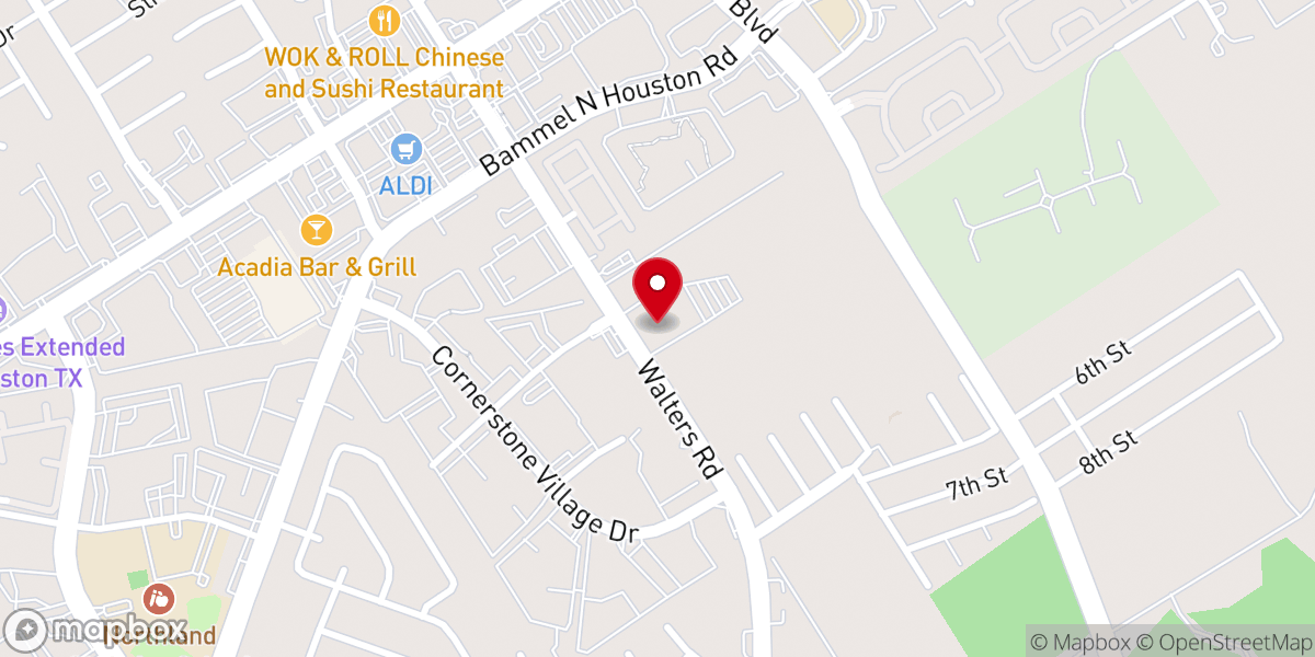 Map showing location of Iglesia Faro De Luz North Houston