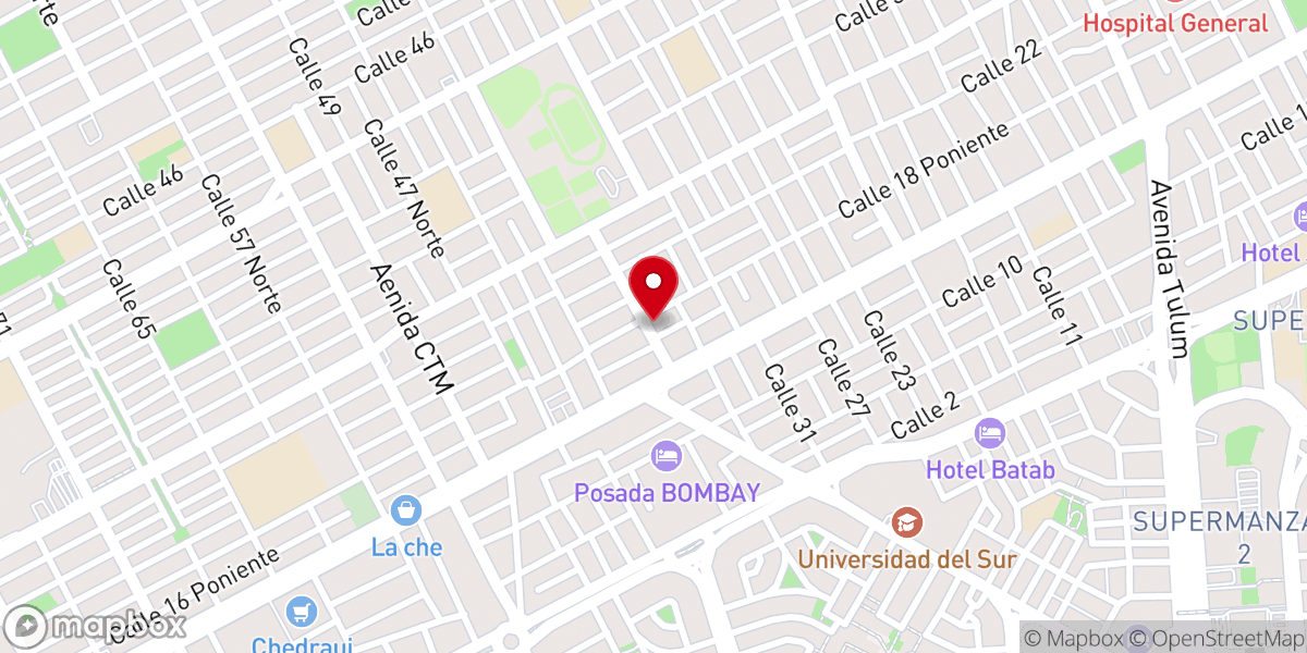 Map showing location of Templo Evangélico Bethel MIEPI