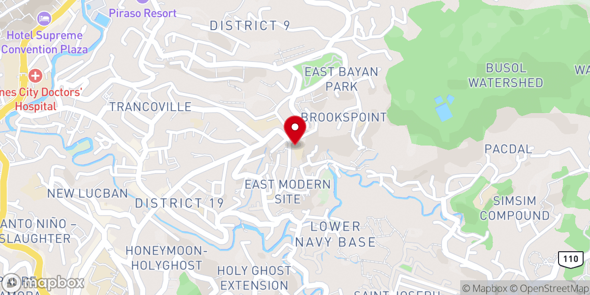 Map showing location of Immaculate Conception Church
