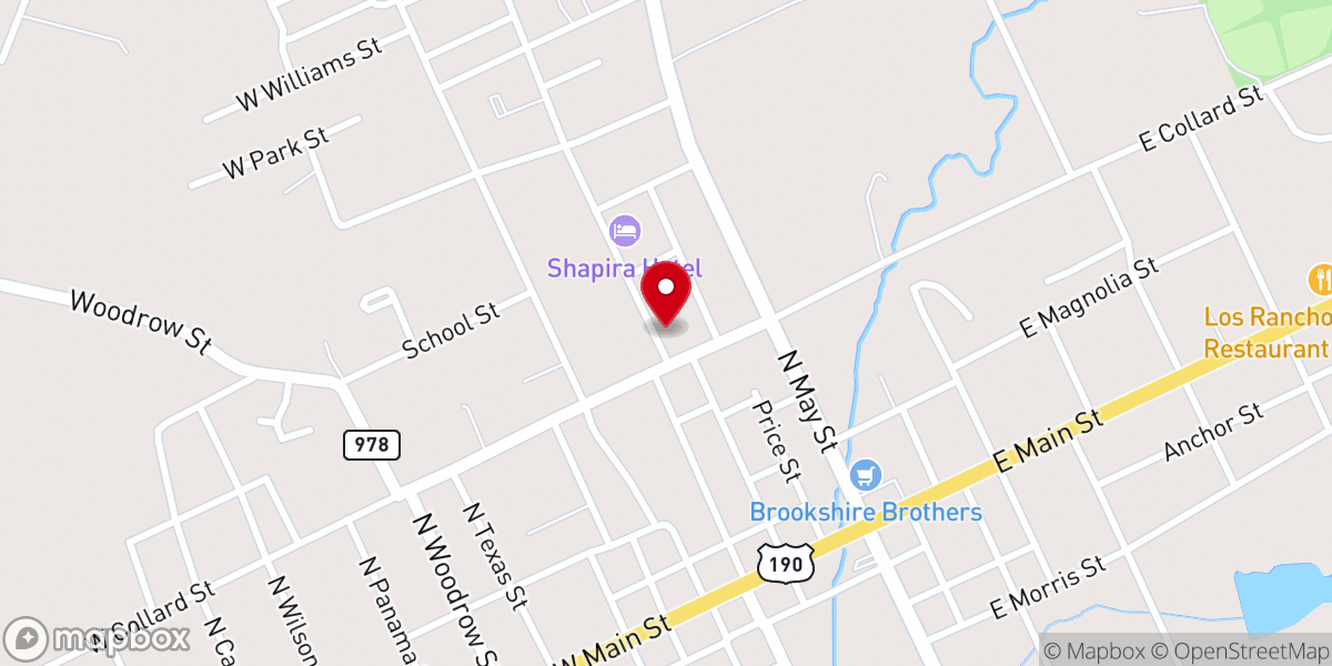 Map showing location of Church of Christ