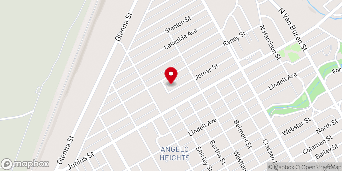 Map showing location of Central Faith Baptist Church