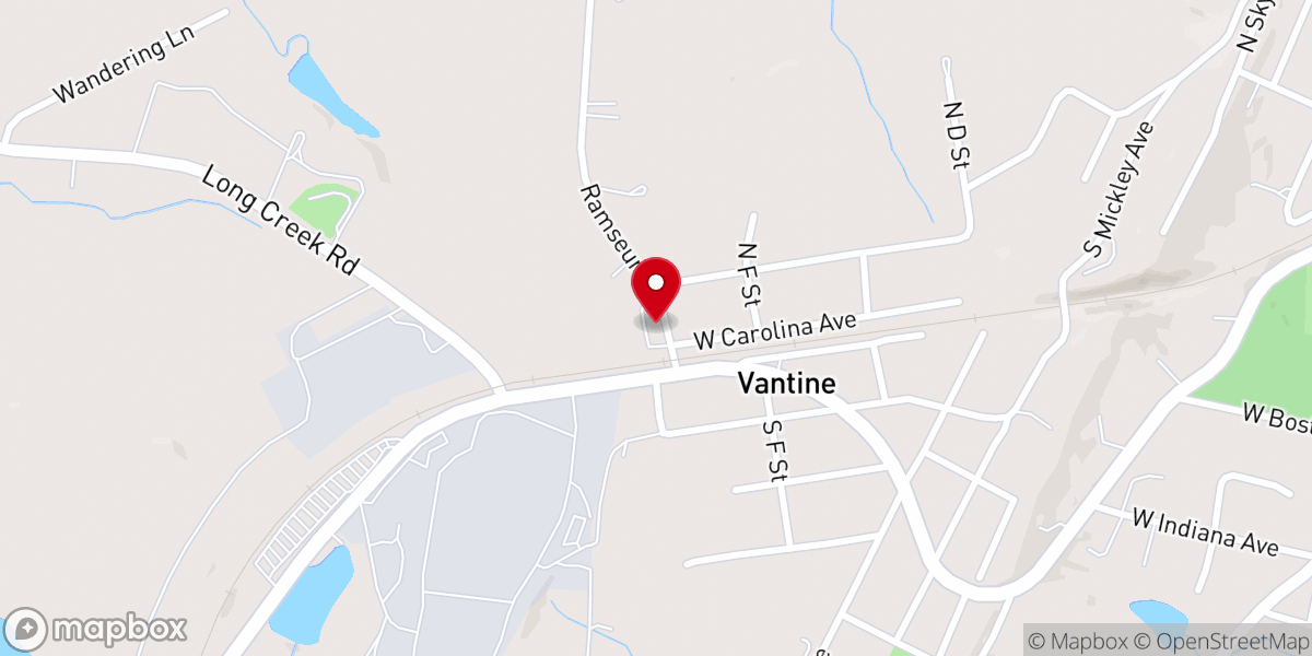 Map showing location of St James Baptist Church