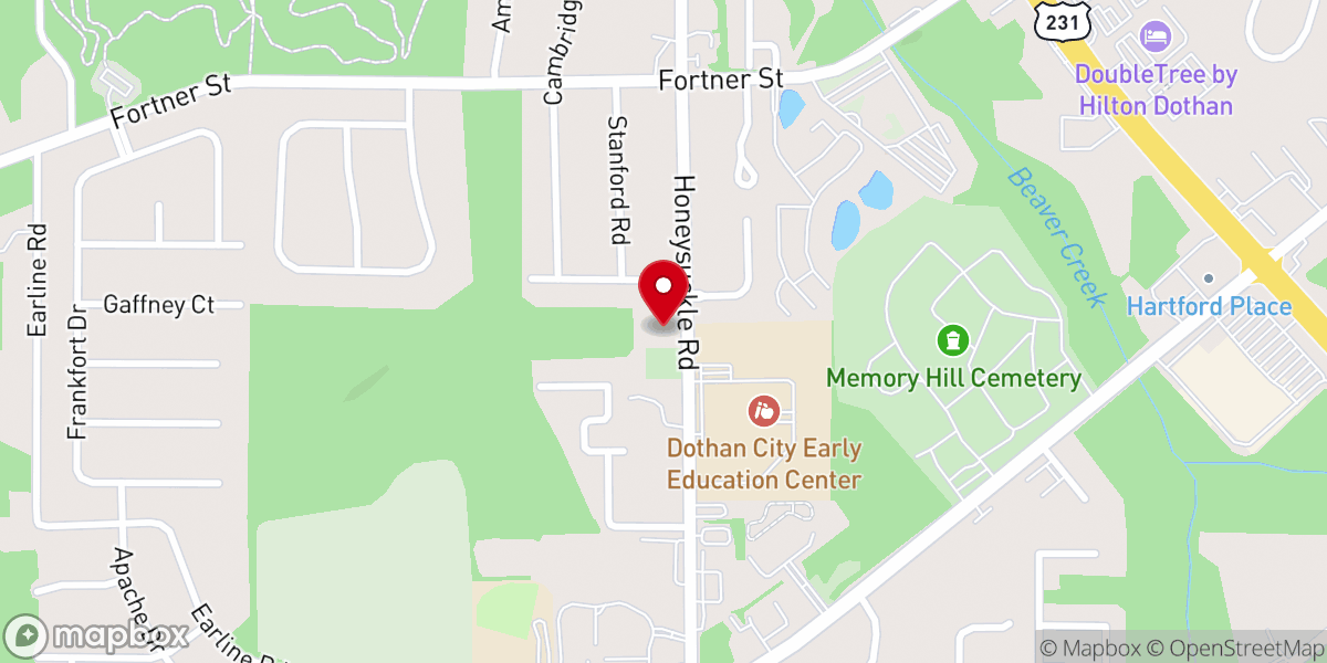 Map showing location of Little Vine Primitive Baptist Church