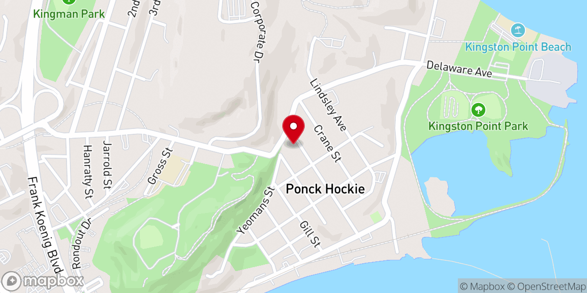 Map showing location of Ponckhockie Congregational Church