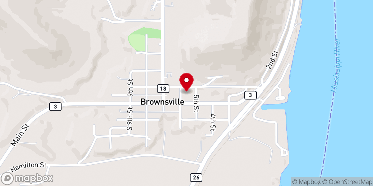 Map showing location of Brownsville Community Center