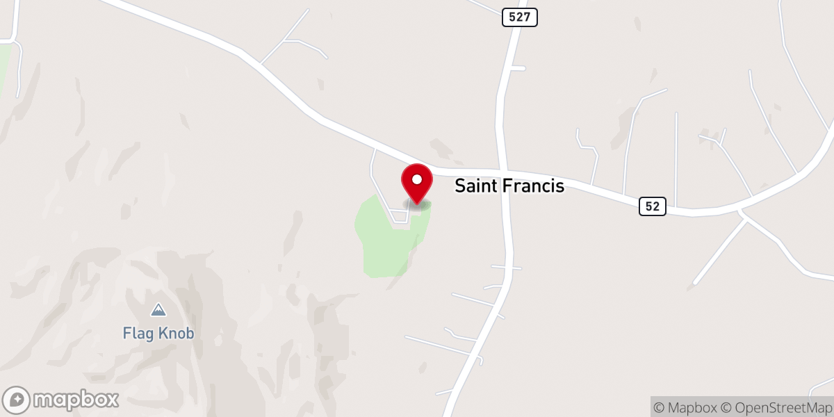 Map showing location of Saint Francis of Assisi Catholic Church