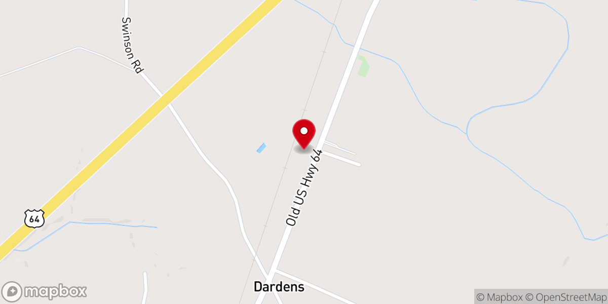 Map showing location of Promise Land Church of Christ
