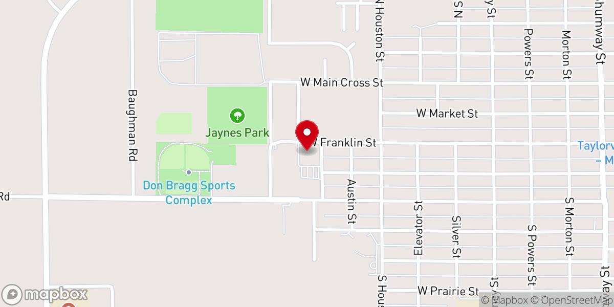 Map showing location of Davis Memorial Christian Church
