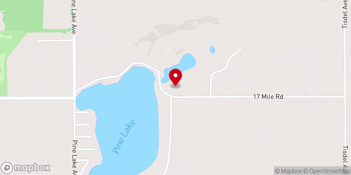 Map showing location of Pine Ridge Bible Camp