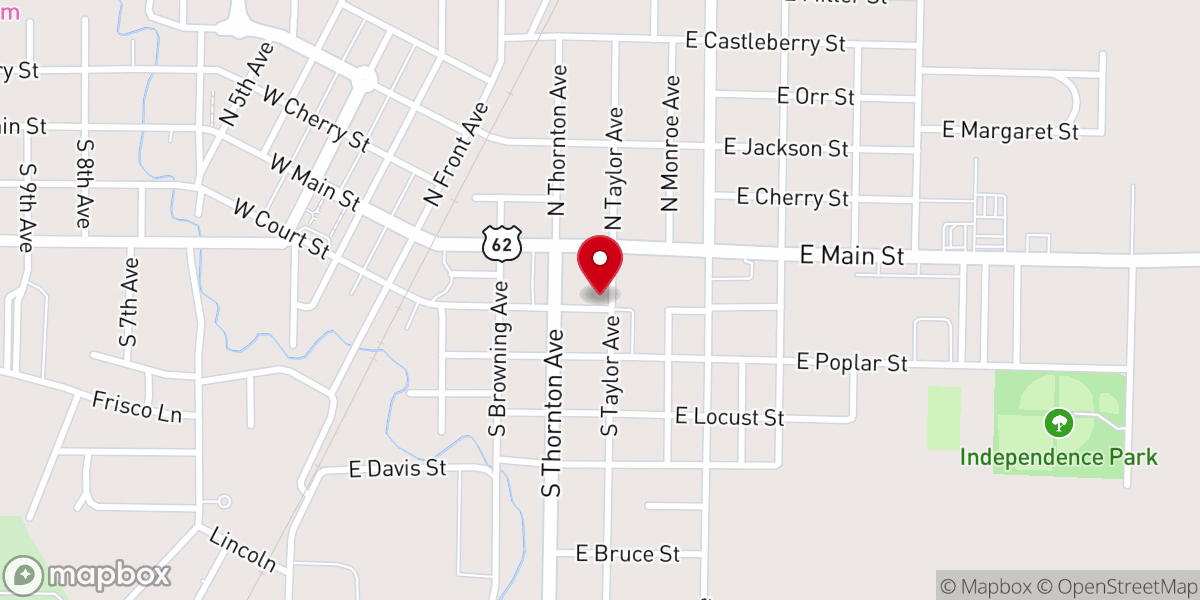 Map showing location of First Church of God Piggott