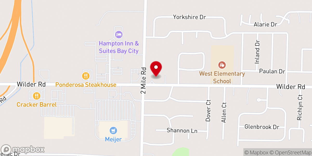 Map showing location of Faith Lutheran Church & School