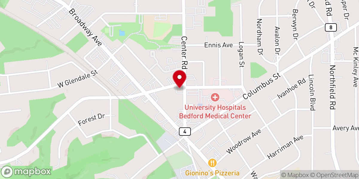 Map showing location of Hope United Methodist Church
