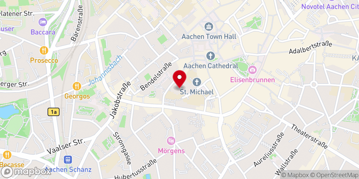 Map showing location of Kirchenkreis Aachen - Superintendenturbüro