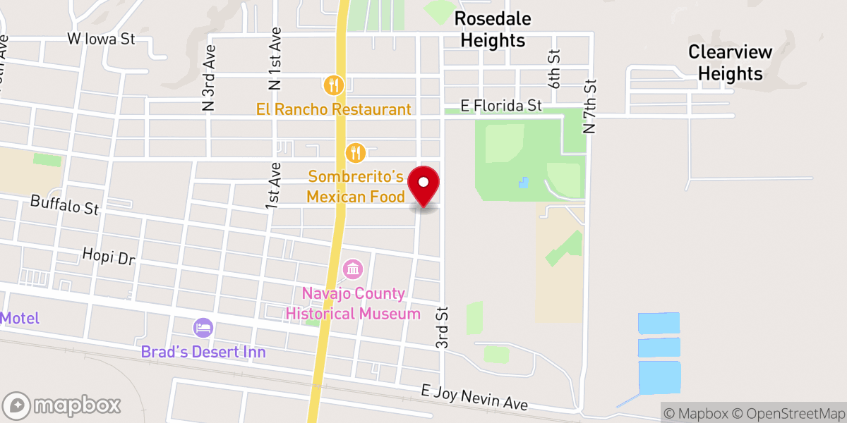 Map showing location of Berean Baptist Church