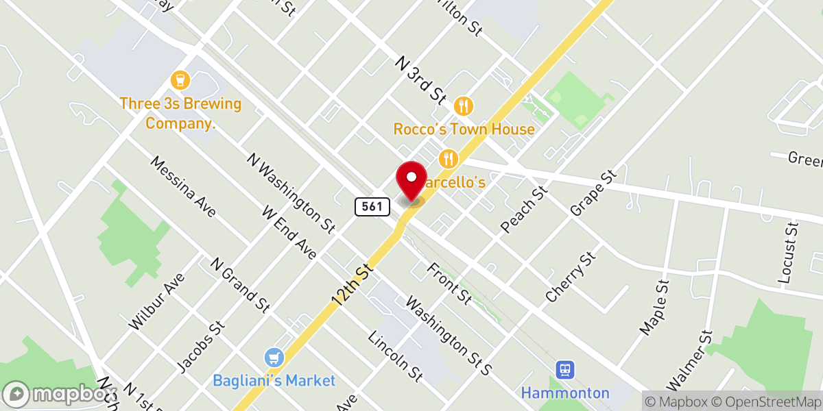 Map showing location of Mary's Cafe