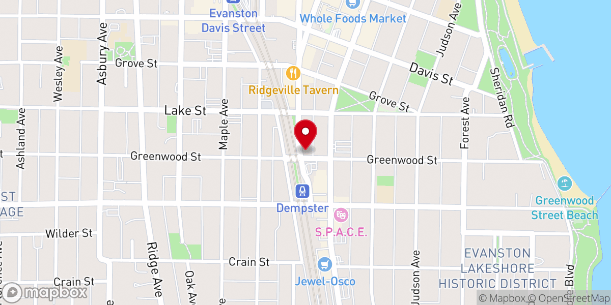 Map showing location of The Salvation Army Evanston Corps Community Center