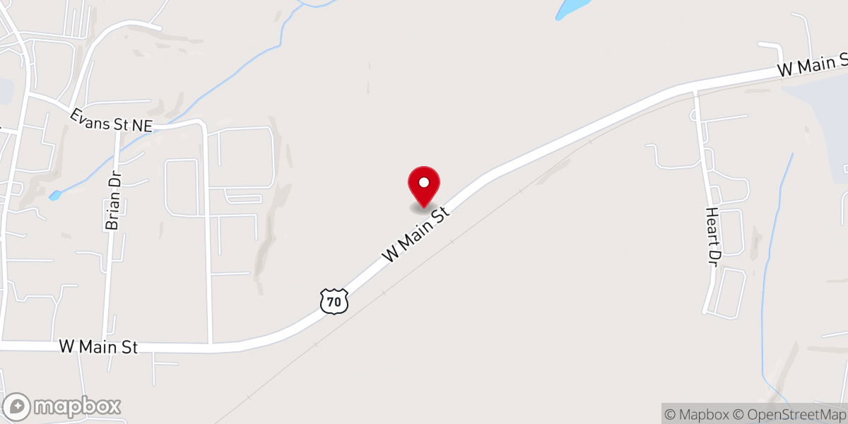 Map showing location of Bible Way Assembly